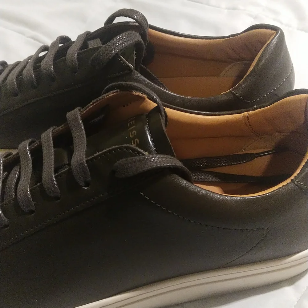 Reiss FINLEY lace up calf sneakers - Picture 3 of 10